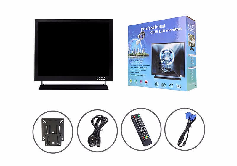 15 inch metal case CCTV monitor